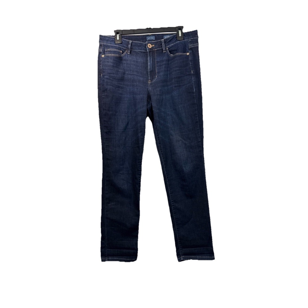J.jill Jeans Women's Sz 12 Slim Boyfriend Straight Leg Blue Dark Wash (32x28)